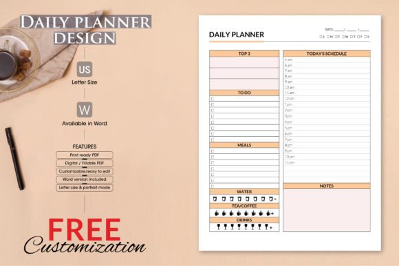 Download Printable Daily Planner in Editable Word - Printable daily planner Collection