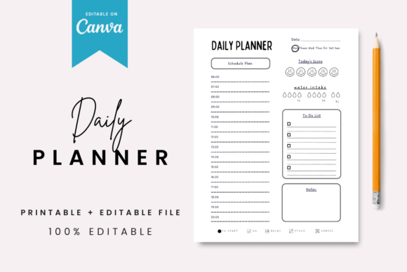 Download Editable &amp; Printable Daily Planner Temp - Printable daily planner Collection