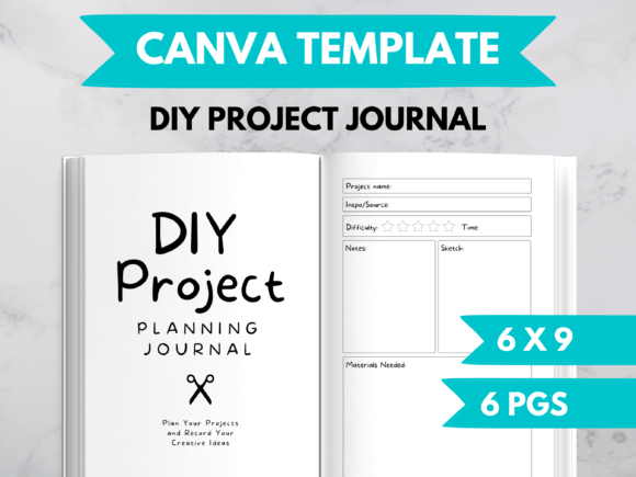 Download DIY Project Journal Template for Canva - Diy Collection