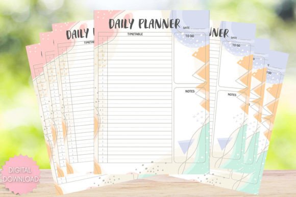 Download Printable Daily Planner Pages Digital - Premium Bundle
