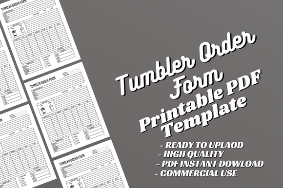Download Tumbler Order Form - Canva Editable - Canva editable Collection