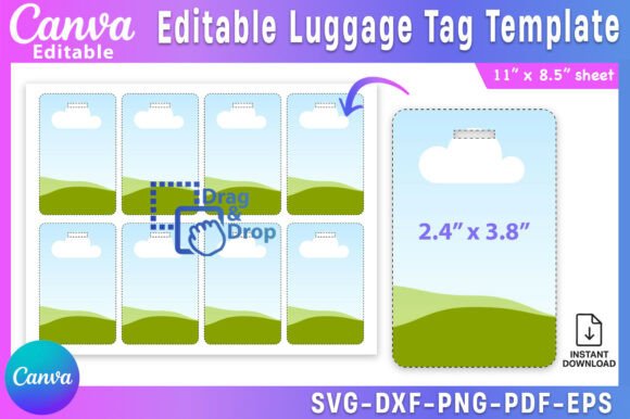 Download Canva Editable Luggage Tag Template - Premium Resources