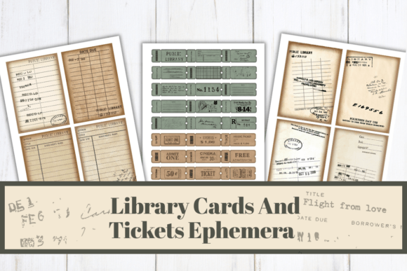 Download Vintage Library Cards, Ephemera, - Cards Collection