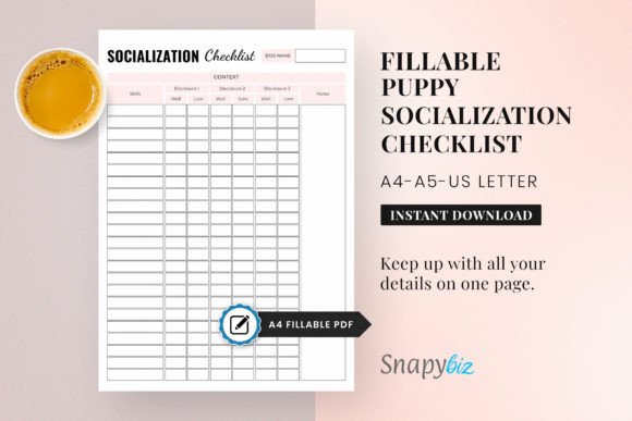 Download Printable Puppy Socialization Checklist - Premium Resources